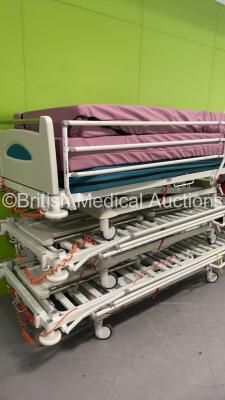 3 x Huntleigh Contura Electric Hospital Beds with Mattresses and Controllers (All Power Up) A/N FS0034079 / FS0034082 / FS0034087* - 5