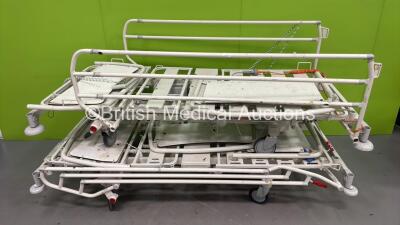 2 x Linet Eleganza Electric Hospital Beds with Controllers