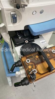 Drager Primus Anaesthesia Machine Software Version 4.50.00 Operating Hours Mixer-1853 Ventilator-6122 with Drager Halothane Vapor 19.3 Vaporizer with Hoses (Powers Up - Damage to Rear Door - See Pictures) *S/N ARUF-0151* - 9