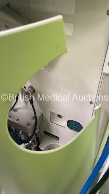 Drager Primus Anaesthesia Machine Software Version 4.50.00 Operating Hours Mixer-1853 Ventilator-6122 with Drager Halothane Vapor 19.3 Vaporizer with Hoses (Powers Up - Damage to Rear Door - See Pictures) *S/N ARUF-0151* - 10