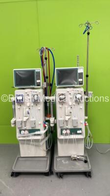 2 x Nikkiso DBB-07 Dialysis Machines with Hoses (Both No Power - 1 x Incomplete / Spares and Repairs)