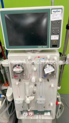 2 x Nikkiso DBB-07 Dialysis Machines with Hoses (Both No Power - 1 x Incomplete / Spares and Repairs) - 2