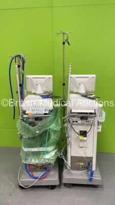 2 x Nikkiso DBB-07 Dialysis Machines with Hoses (Both No Power - 1 x Incomplete / Spares and Repairs) - 4