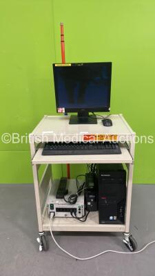 Mobile Workstation with Monitor, Keyboard, PC and UPS (HDD REMOVED)