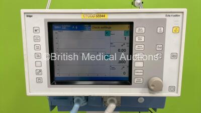 Drager Evita 4 edition Ventilator Ref 8411740-22 Software Version 04.25 - Running Hours 64250 with Hoses (Powers Up) *S/N ARXM-0186* - 3