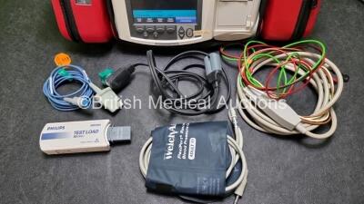 Philips Heartstart MRx Defibrillator with External Hard Paddles (Powers Up) Including Pacer, ECG, SpO2, NIBP, and Printer Options with Philips M3539A Module, Philips M3538A Battery, Philips M3725A Test Load, SpO2 Finger Sensor, Paddle Lead, 5 Lead ECG Le - 4