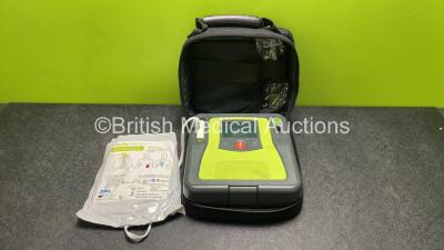 Zoll AED PRO Defibrillator with 1 x Battery and 1 x Electrode Pads *Expired 2023* in Carry Case (Powers Up with Stock Battery, Battery Not Included, Scratched Screen - See Photos)