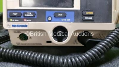 Physio Control Medtronic Lifepak 20e Defibrillator / Monitor Including ECG and Printer Options (Powers Up with Service Light) with APex / Sternum External Hard Paddles, Paddle and 3 Lead ECG Lead - 3