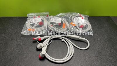 4 x Zoll Onestep 8009-0750 Pacing Cables