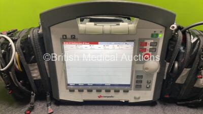 GS Corpuls3 Slim Defibrillator Ref : 04301 with Corpuls Patient Box Ref : 04200 with Pacer, Oximetry, ECG-D, ECG-M, CO2, CPR, NIBP and Printer Options, 4 and 6 Lead ECG Leads, SPO2 Finger Sensor, Hose, Paddle Lead, CO2 Cable, 3 x Flat Batteries and Corpul - 3