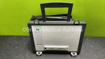 GS Corpuls3 Slim Defibrillator Ref : 04301 with Corpuls Patient Box Ref : 04200 with Pacer, Oximetry, ECG-D, ECG-M, CO2, CPR, NIBP and Printer Options, 4 and 6 Lead ECG Leads, SPO2 Finger Sensor, Hose, Paddle Lead, CO2 Cable, 3 x Flat Batteries and Corpul - 9