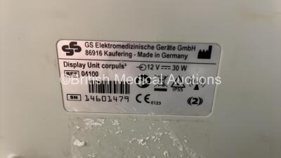 GS Corpuls3 Slim Defibrillator Ref : 04301 with Corpuls Patient Box Ref : 04200 with Pacer, Oximetry, ECG-D, ECG-M, CO2, CPR, NIBP and Printer Options, 4 and 6 Lead ECG Leads, SPO2 Finger Sensor, Hose, Paddle Lead, CO2 Cable, 3 x Flat Batteries and Corpul - 12