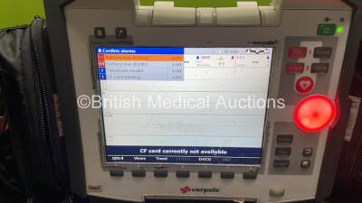 GS Corpuls3 Slim Defibrillator Ref : 04301 with Corpuls Patient Box Ref : 04200 with Pacer, Oximetry, ECG-D, ECG-M, CO2, CPR, NIBP and Printer Options, 4 and 6 Lead ECG Leads, SPO2 Finger Sensor, Hose, Paddle Lead, CO2 Cable, 3 x Flat Batteries and Corpul - 3