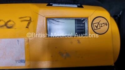 2 x Medtronic Physio Control Lifepak 1000 Defibrillators *Mfd - 2008* (Both Power Up,1 x with Crack In Casing and In Screen - See Photos) with 2 x 3 Lead ECG Leads and 2 x Batteries *Install Before 2023 / 2024* - 4