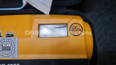 2 x Medtronic Physio Control Lifepak 1000 Defibrillators *Mfd 2012 / 2011* (Both Power Up) with 2 x 3 Lead ECG Leads and 2 x Batteries *Install Before 2022 / 2024* - 4