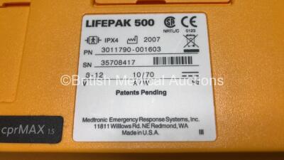 Medtronic Physio Control Lifepak 500 Automated External Defibrillator in Carry Case (No Power, Suspected Flat Battery) - 4