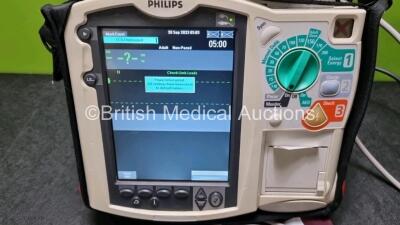 Philips Heartstart MRx Defibrillator with External Hard Paddles (Powers Up) Including Pacer, ECG, SpO2, NIBP, and Printer Options with Philips M3539A Module, Philips M3538A Battery, Philips M3725A Test Load, SpO2 Finger Sensor, Paddle Lead, and BP Cuff - 2