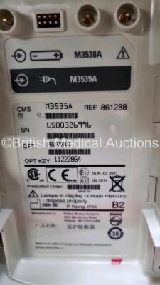 Philips Heartstart MRx Defibrillator with External Hard Paddles (Powers Up) Including Pacer, ECG, SpO2, NIBP, and Printer Options with Philips M3539A Module, Philips M3538A Battery, Philips M3725A Test Load, SpO2 Finger Sensor, Paddle Lead, and BP Cuff - 6