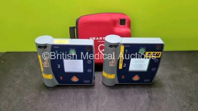 2 x Philips Heartstart FR2+ Defibrillator (Both Power Up, with Stock Battery Not Included) *SN 0511890591 / 0511890553*