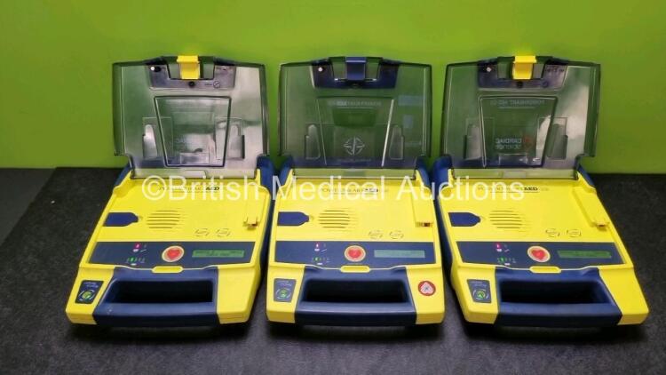 3 x Cardiac Science Powerheart AED G3 Automated External Defibrillators (All Power Up) *Uk Shipping / Collection Only*