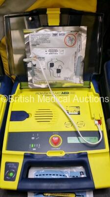 3 x Cardiac Science Powerheart AED G3 Automated External Defibrillators (All Power Up) In 2 x Carry Cases *Uk Shipping / Collection Only* - 3