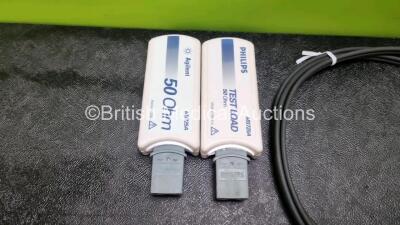 Job Lot Including 3 x Philips M3725A Test Loads, 1 x Philips M3725A Test Load and 1 x Philips Paddle Lead - 2