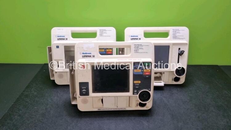 3 x Medtronic Lifepak 12 Defibrillators (Spares and Repairs)