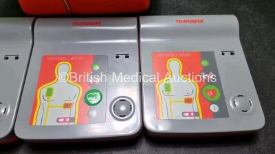 3 x Telefunken DT-10BP Defibrillators (All Power Up) with 3 x Batteries *1 x Flat - 5