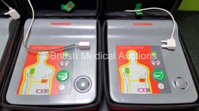 3 x Telefunken DT-10BP Defibrillators (All Power Up) with 3 x Batteries - 2