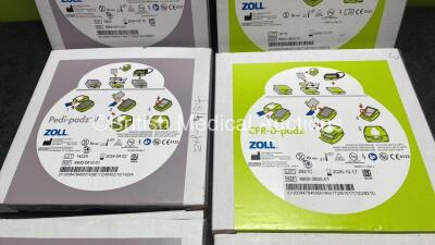 Job Lot Including 3 x Zoll Pedi-padz II Electrode Pads *2 x Expire 2024, 1 x Expired 2023* and 3 x Zoll CPR-D-padz Electrode Pads *All in Date* - 3