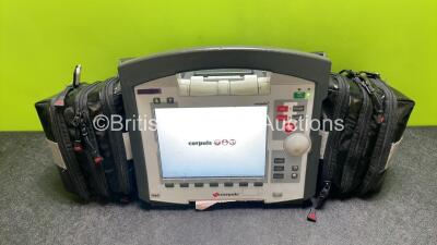 GS Corpuls3 Slim Defibrillator Ref : 04301 (Powers Up) with Corpuls Patient Box Ref : 04200 (Powers Up) with Pacer, Oximetry, ECG-D, ECG-M, CO2, CPR, NIBP and Printer Options, 4 and 6 Lead ECG Leads, SPO2 Finger Sensor, Hose, Paddle Lead, CO2 Cable, 3 x B