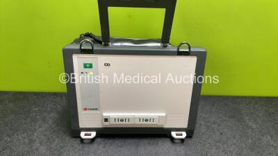 GS Corpuls3 Slim Defibrillator Ref : 04301 (Powers Up) with Corpuls Patient Box Ref : 04200 (Powers Up) with Pacer, Oximetry, ECG-D, ECG-M, CO2, CPR, NIBP and Printer Options, 4 and 6 Lead ECG Leads, SPO2 Finger Sensor, Hose, Paddle Lead, CO2 Cable, 3 x B - 7