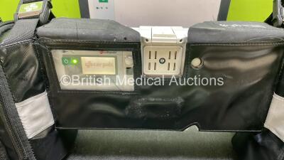 GS Corpuls3 Slim Defibrillator Ref : 04301 (Powers Up) with Corpuls Patient Box Ref : 04200 (Powers Up) with Pacer, Oximetry, ECG-D, ECG-M, CO2, CPR, NIBP and Printer Options, 4 and 6 Lead ECG Leads, SPO2 Finger Sensor, Hose, Paddle Lead, CO2 Cable, 3 x B - 8