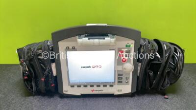 GS Corpuls3 Slim Defibrillator Ref : 04301 (Powers Up) with Corpuls Patient Box Ref : 04200 (Powers Up) with Pacer, Oximetry, ECG-D, ECG-M, CO2, CPR, NIBP and Printer Options, 4 and 6 Lead ECG Leads, SPO2 Finger Sensor, Hose, Paddle Lead, CO2 Cable, 3 x F