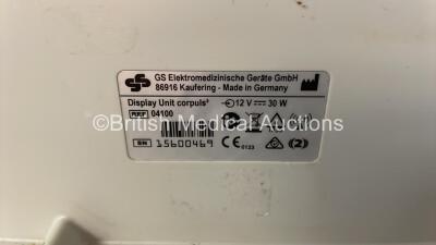 GS Corpuls3 Slim Defibrillator Ref : 04301 (Powers Up) with Corpuls Patient Box Ref : 04200 (Powers Up) with Pacer, Oximetry, ECG-D, ECG-M, CO2, CPR, NIBP and Printer Options, 4 and 6 Lead ECG Leads, SPO2 Finger Sensor, Hose, Paddle Lead, CO2 Cable, 3 x F - 11