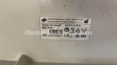GS Corpuls3 Slim Defibrillator Ref : 04301 (Powers Up) with Corpuls Patient Box Ref : 04200 (Powers Up) with Pacer, Oximetry, ECG-D, ECG-M, CO2, CPR, NIBP and Printer Options, 4 and 6 Lead ECG Leads, SPO2 Finger Sensor, Hose, Paddle Lead, CO2 Cable, 3 x B - 11