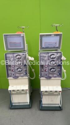 2 x Fresenius 5008 CorDiax Dialysis Machines Software Version 4.50 - Running Hours 37262 / 38206 with Hoses (Powers Up) *S/N 0VEAM465 / 2VEAT658*