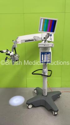 Zeiss OPMI Vario Dual Operated Surgical Microscope with 1 x f-170/f260 Binoculars, 1 x f170 Binoculars, 4 x 12,5x Eyepieces, Zeiss MediLive Trio Camera Control Unit and Monitor on Zeiss S8 Stand (Powers Up with Good Bulb)