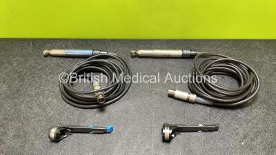 Job Lot Including 1 x Stryker 6400-034-000 RemB Electric Sagittal Saw Handpiece and 1 x Stryker 5400-034-000 CORE Sagittal Saw Handpiece with 2 x Leads and 2 x Handswitches