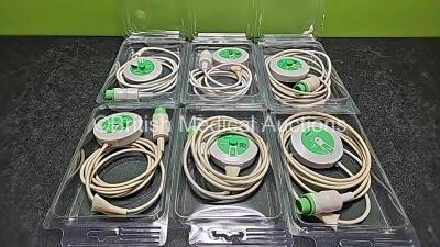 6 x Sonicaid US Transducer / Probes (1 x Missing Casing, All Crack Casing and Loose Cable Covers - See Photos) *All Untested*