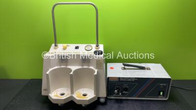 1 x Luxtec Fiberoptics High Intensity Xenon Fiber Optic Light Source Universal Series 1900 and 1 x Eschmann VP 35 Suction Unit on Wheels (Both Power Up) *0564991 / V3AD-8D-1333*