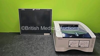 Mixed Lot Including 1 x Karl Storz 200905 19 Touchscreen Monitor (Untested Due to No Power Supply, Damaged Casing - See Photos) and 1 x Stryker SDP1000 Digital Color Printer (Powers Up with Alarm) *SN PW1480 / 10858*