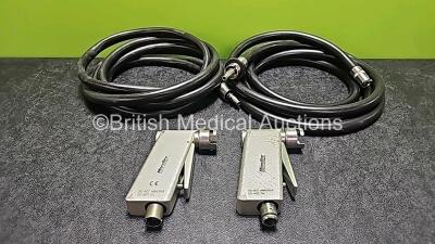 2 x MicroAire Hi Speed Pulse Lavage 4740-100 Handpieces with 2 x Hoses