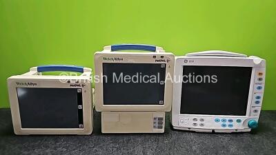 Job Lot Including 2 x Welch Allyn Propaq CS Patient Monitor (Untested Due to Missing Power Supply,Damaged and Cracked Casing - See Photos) and 1 x GE B30 Patient Monitor (No Power, Damaged Casing - See Photo)