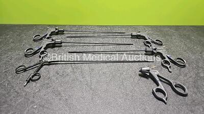 5 x Laparoscopic Grasper/ Forcep Instruments and 1 x Handle