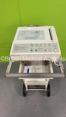 Hewlett Packard PageWriter 100 ECG Machine on Stand with 10 Lead ECG Leads (Powers Up) *S/N CND4747263*