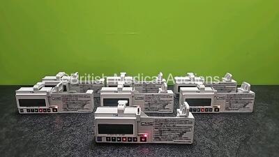 7 x CME T34 Syringe Pumps (All Power Up with Stock Battery- Stock Battery Not Included, 1 x Missing Battery Cover, 1 x System Error, 1 x Slight Damaged Screen - See Photos)