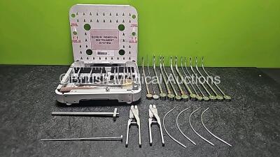 Job Lot Including Various Surgical Instruments and 1 x Screw Removal Instrument System (Incomplete)