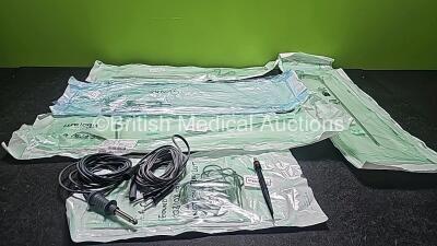 Mixed Lot Including 3 x Diathermy Cables and 4 x Surgical Forcep Instruments