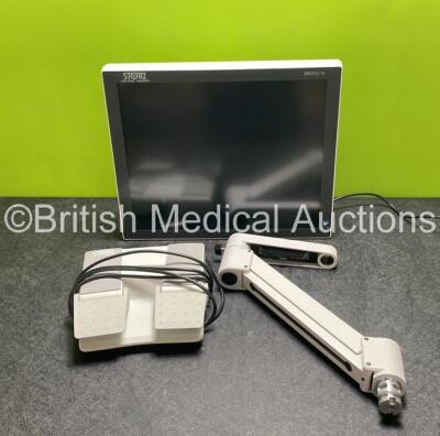 Job Lot Including 1 x Karl Storz 200905 19 Touch Screen Monitor (Powers Up) with Mounting Arm and Power Supply and 1 x Karl Storz 20014330 Footswitch *SN ZV3807 / A001RH*